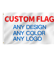 Drapeaux de fanions promotionnels personnalisés en polyester 3x5 pieds, bannières vierges sublimées avec logo, tout design, pour extérieur, vente en gros