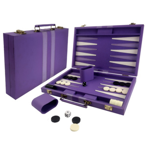 Personalizzato Personalizzato di Lusso 19 "21" bordo del Backgammon viola con <span class=keywords><strong>dama</strong></span> pezzi di gioco Set per turco - Product Image 1