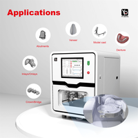 Machine de fraisage dentaire 5 axes à vendre, nouvelle technologie, usinage à sec et humide, haute précision, couronnes et bridges