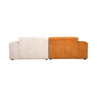 Ensemble de canapés modulaires de couleurs assorties en tissu de style minimaliste moderne pour meubles de salon, villa et appartement