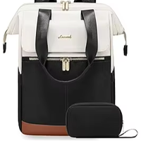 Sac à dos LOVEVOOK convertible pour le collège, le travail, les infirmières, les enseignants, imperméable, avec port USB, pour les voyages, la vie quotidienne, l'ordinateur portable