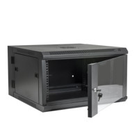 Armoire de serveur réseau double paroi noire 6U 600x600 avec câblage assemblé en stock