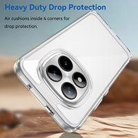 Pour Redmi Note 15 Pro + coque de téléphone, nouveau TPU mince clair + acrylique 2 en 1 housse de téléphone portable antichoc pour Redmi Note 15 Pro Plus