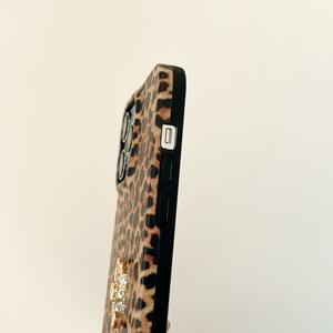 Custodie per telefono in morbido stile leopardo <span class=keywords><strong>marrone</strong></span> con cinturino portaanelli per <span class=keywords><strong>iPhone</strong></span> 15 16 Pro 17 aria 17PM - Product Image 4