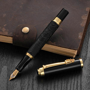 Altın ejderha klip heykel çeşme su mürekkep kalem iş ofis malzemeleri ile marka düğün iş için yazma hediye kalem - Product Image 6