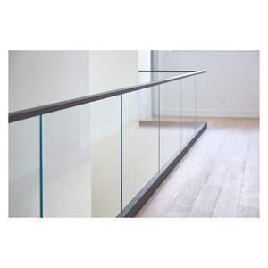 Pratico Design di Ringhiera in Vetro per Scale/Balconi con Profilo a U in Alluminio - Product Image 6