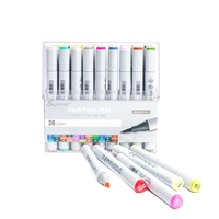 Marqueurs à brosse douce, 6/12/24/36/40/60/80/168 couleurs, à base d'alcool, pour dessin et croquis, à double pointe, stylo