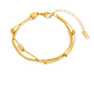 Stainless Steel DIY Bracelet Chain 18K Gold Women's <b>Charm</b> Bracelet Trendy Niche Accessory for Anniversary - Product Image 5