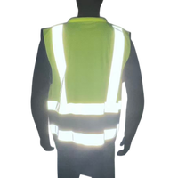 Gilet de sécurité réfléchissant haute visibilité, multi-poches, gilet de travail pour la construction, la patrouille routière, jaune fluorescent noir