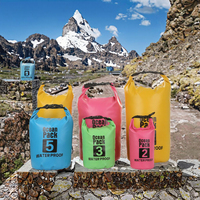 Sac étanche pliable en PVC durable de 5 L pour le camping, la randonnée, le kayak, les sports nautiques, la plage, le rangement d'équipement