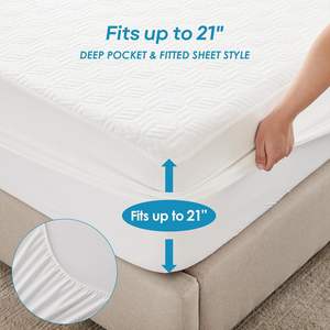 แผ่นรองนอน 3 มิติ แบบชิ้นเดียว นุ่ม ระบายอากาศได้ดี เรียบลื่น เย็นสบาย กันน้ำ ป้องกันสิ่งสกปรก ป้องกันไรฝุ่น ถักจากโพลีเอสเตอร์ 100% แบบเรียบ - Product Image 1