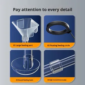 Anneau Flottant Anti-Déversement Réglable pour Nourriture de Poissons - Distributeur de Nourriture pour Aquarium en Plastique Réglable en Hauteur pour Poissons, Crevettes, Tortues - Product Image 2