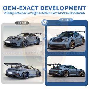 Kit carrosserie en fibre de carbone sèche le plus vendu pour <span class=keywords><strong>Porsche</strong></span> 911 992 GT3 RS, accessoires de voiture, pièces automobiles, kit aérodynamique complet - Product Image 3