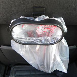 Car Trash Can Clip On Round Plastic Waste Bin For Car Interior Door Hanging Storage Solution - Product Image 1