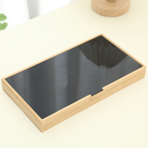 Custom Bamboo And Wood Storage Box 27x15x3cm Rectangular With Lid Office Organizer Gift Box - Product Image 2