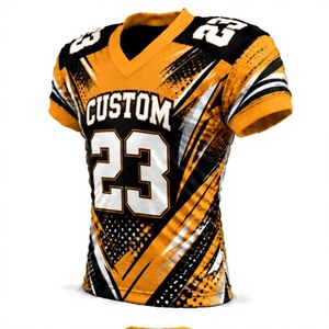Uniforme de Fútbol Americano Personalizado OEM, Conjunto de Jersey Transpirable de Poliéster, Ropa Deportiva de Equipo, Diseño Sublimado de Alta Calidad - Product Image 1