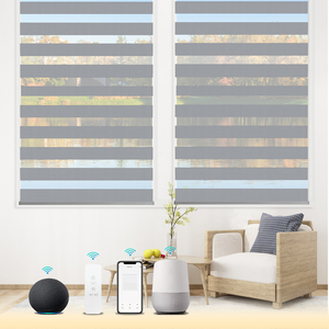Stores enrouleurs zébrés automatiques Zigbee Tuya Wifi avec télécommande sans fil jour et nuit occultant, entraînement électrique pour les fenêtres de la maison/du bureau - Product Image 6