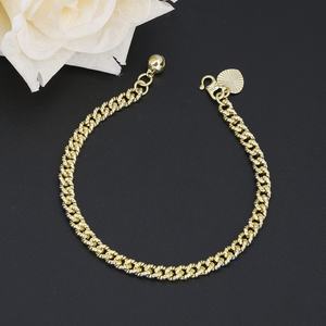 JXX Joyería de Nuevo Diseño, Cadena Cúbica Chapada en Oro de 24K, Pulsera para Mujer - Product Image 4