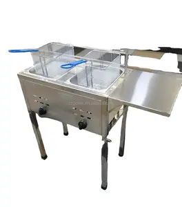 Commercial Global Commercial Stainless Steel Gas Chicken-row Frying Chips Fryer Chicken Fried Chicken Machine Commercial Cooking Pots