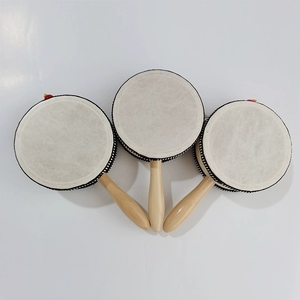 Wholesale Natural Wood Double-sided Rattle <b>Drum</b> Orff Percussion Instrument For Newborn Calming - Product Image 5
