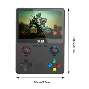 X6 Handheld Game Player 3.5 Inch IPS Screen Portable Game Console 2000mAh 32bit RISC Support Handle Connection