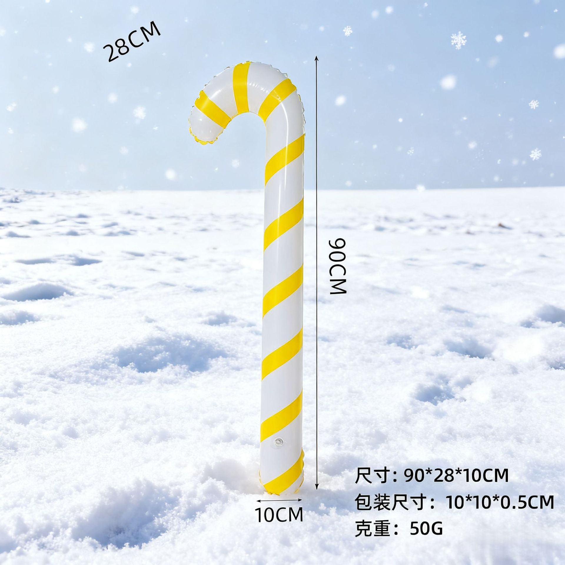 Bastón de 90 cm (amarillo)