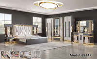 Ensemble de chambre à coucher complet de style turc classique économique, lit king size, lit double, ensemble de meubles de chambre à coucher modernes