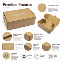Boîtes d'emballage en papier kraft biodégradable personnalisées en gros pour cosmétiques, soins de la peau, thé, bento, déjeuner, cadeaux, plantes, expédition, emballage biologique