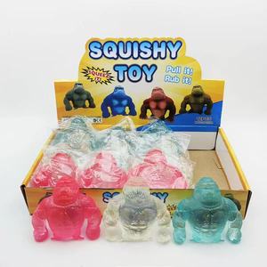 Botu 12 piezas/caja Juguetes Blandos de Maltosa Gorila, Creativos de Recuperación Lenta, Antiestrés, Sensoriales, Fidget Squishies, Juguete Blando de Mono - Product Image 6