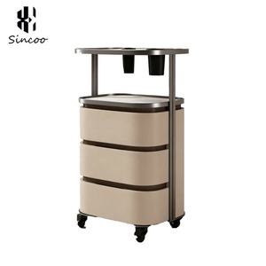 French Hot Sale Three-tiered Multi-Function Salon Trolley Special <b>Tool</b> Storage Cabinet Barber Shops Luxury Hair Salon <b>Cart</b> - Product Image 1