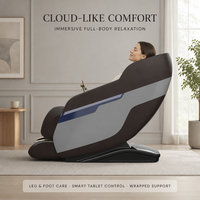 Fauteuil de massage électrique Oyeal moderne à gravité zéro avec massage des pieds et du cou, contrôle de la minuterie, style cuir, commande vocale, chauffage