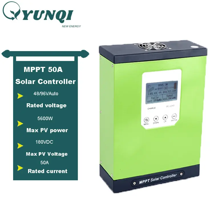 Lithium sắt Phosphate pin năng lượng mặt trời sạc thông minh MPPT CHARGE CONTROLLER 50A 96v72v MPPT năng lượng mặt trời charge controller