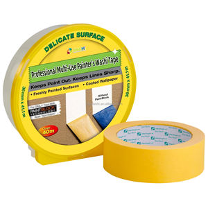 Ruban adhésif <span class=keywords><strong>de</strong></span> masquage en papier Washi jaune résistant à la chaleur pour peintres d'intérieur, résistant aux UV pendant 30 jours, auto-adhésif, longueur 50 m, largeur 48 mm - Product Image 4