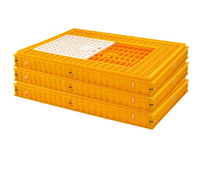 Cage de transport de volaille à 2 niveaux en plastique, cage de ferme à poulet