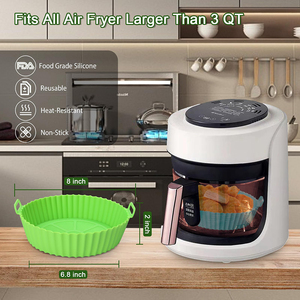Tùy Chỉnh Logo Nồi Chiên Không Khí <span class=keywords><strong>Silicone</strong></span> Nồi Cấp Thực Phẩm Chịu Nhiệt Không Dính Không Khí Nồi Chiên <span class=keywords><strong>Silicone</strong></span> Lót Cho Giỏ Phụ Kiện - Product Image 3