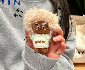 Al por mayor: Colgante de peluche de muñeca afro mini de moda con pelo rizado, bonito amuleto para bolso, llavero, adorno DIY para bolso, regalo de cumpleaños para amigos - Product Image 3