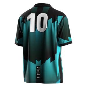 Camiseta de Fútbol Personalizada con Cuello Polo en V, con Inserciones que Controlan la Humedad, Tejido de Secado Rápido y Corte Ajustado para el Día del Partido - Product Image 3