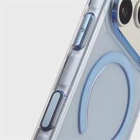 Coque de protection magnétique transparente de luxe pour iPhone 18 Pro 17 16 Pro Max, compatible avec la charge sans fil, bouton de la caméra, coque rigide transparente