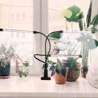 Lampe LED USB à spectre complet en aluminium pour la croissance des plantes, pour semis et plantes à fleurs, avec clip de fixation, minuterie et variateur d'intensité, IP44, pour usage intérieur et transfrontalier