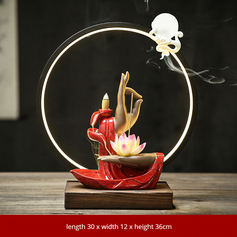 Lotus à LED de la main du Bouddha (anneau de lampe HY)