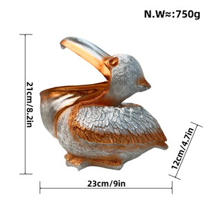 Ornamento Creativo in Resina Fatto a Mano per Conservare Chiavi, Tema Amore, Design Tucano e <span class=keywords><strong>Pellicano</strong></span> per Arredamento Casa, Natale, Pasqua, Capodanno - Product Image 4