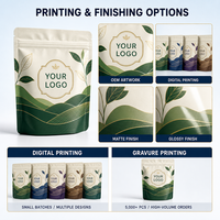 Sachet Doypack Personnalisé Imprimé en PET PA AL CPP avec Fermeture Zip Refermable pour Emballage Alimentaire (Thé et Noix)