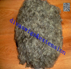 120g ekstensi rambut ekor kuda hitam & abu-abu Kinky, jepit gaya Yaki Brasil asli, hiasan Atasan Wanita perak abu-abu garam lada - Product Image 4