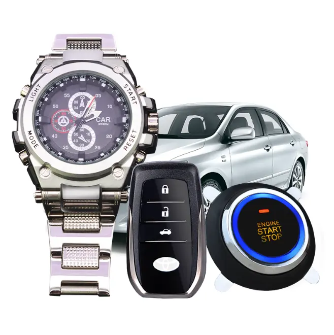 Smart Watch Autos chl üssel Pke Remote Starter Motors tart Push Start Keyless Entry Remote Starter mit Uhr für Autos