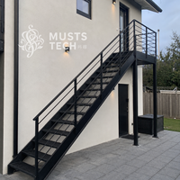 Escalier extérieur en acier de précision pour développement résidentiel, fabrication OEM/ODM