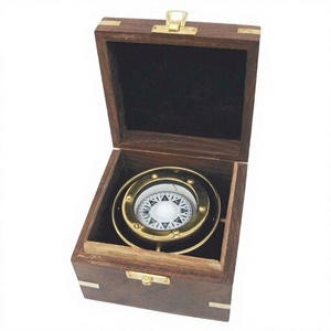 Nautical Brass Compass With Box - Product Image 1