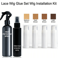 Colle adhésive imperméable pour perruques Kinodin, spray de protection thermique, mousse coiffante pour cheveux bouclés, laque brillante pour tresses, cire coiffante pour le contrôle des bords