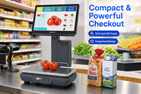 Báscula Digital POS LongFly A150L con Impresora de Etiquetas Térmicas, 32G de Almacenamiento, OEM/ODM para Tiendas de Abarrotes y Supermercados, Certificación OIML