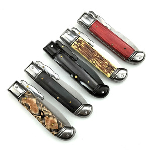 Tùy chỉnh độ cứng cao 53hrc sắc nét nhỏ ngoài trời gấp dao 3Cr13 lưỡi thép không gỉ gỗ xử lý AKC tự vệ dao - Product Image 5