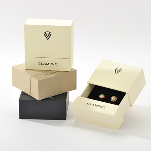 Custom Logo Luxury Square Paper Universal Jewelry Packaging <b>Box</b> Sliding <b>Gift</b> <b>Box</b> Ring Necklace <b>Earrings</b> Personalized OEM ODM - Product Image 6
